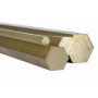 Messinki kuusikulmainen Ø5mm–40mm 6-kant 2.0401 CuZn33Pb3 Ms58 täysmateriaali Evek GmbH - 2