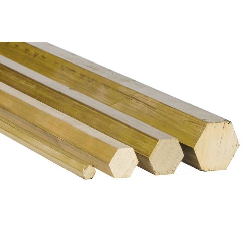 Messinki kuusikulmainen Ø5mm–40mm 6-kulmainen 2.0401 CuZn33Pb3 Ms58 täysmateriaali Evek GmbH - 1