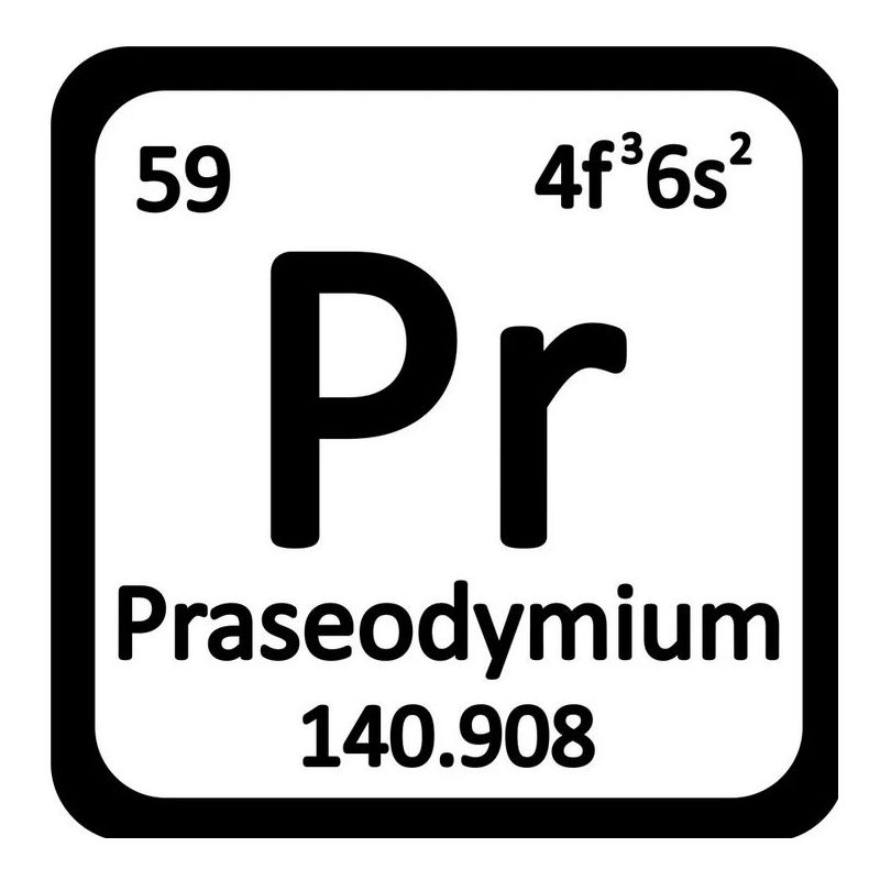Praseodyymimetalli 99,9% puhdasta metallimetallielementtiä Pr Element 59 -praseodyymi