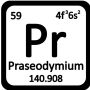 Praseodyymi-metalli 99,9 % puhdasta metallia metallielementti Pr Elementti 59 praseodyymi