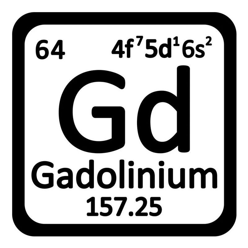 Gadolinium Metal Element 64 Gd Pieces 99,95% Harvinainen