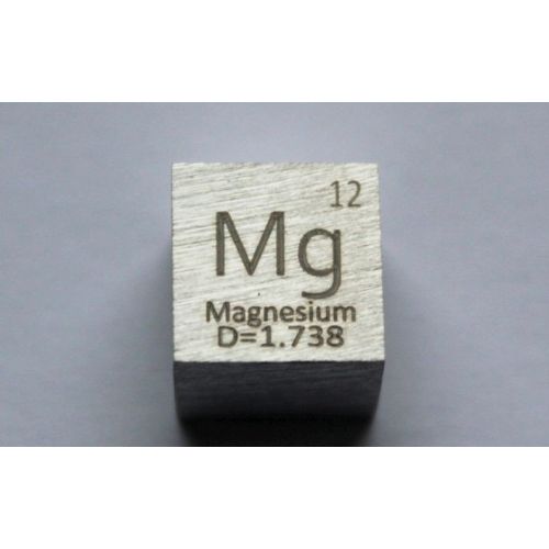 Magnesium Mg metalli kuutio 10x10mm kiillotettu 99,95% puhtaus kuutio