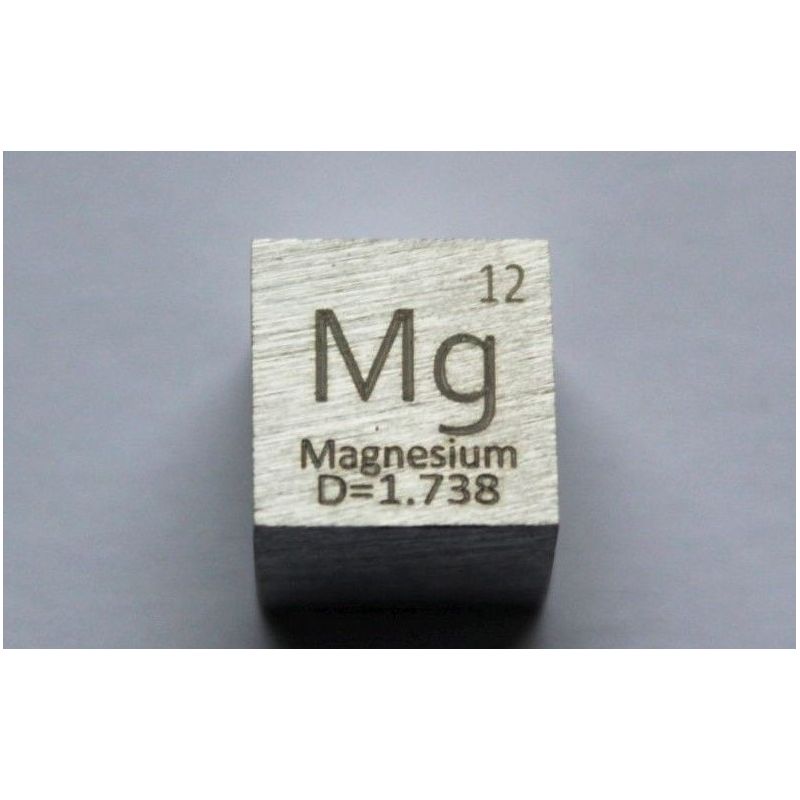 Magnesium Mg metalli kuutio 10x10mm kiillotettu 99,95% puhtaus kuutio