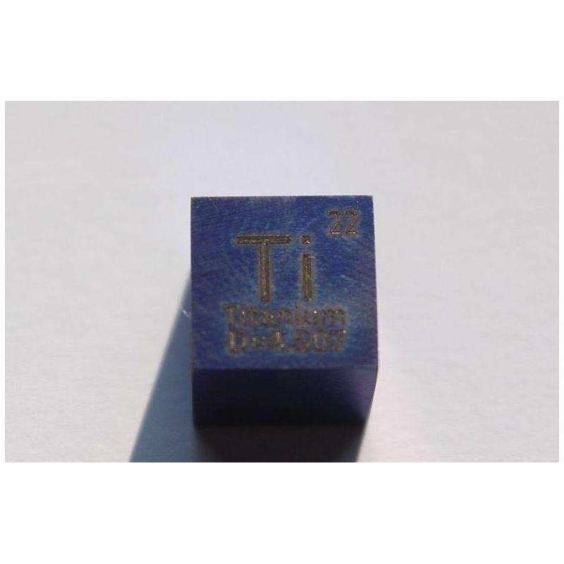Titaani Ti anodisoitu sininen metallikuutio 10x10mm kiillotettu 99,5% puhtaus Titaani kuutio