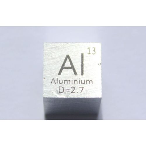Alumiini Al Metallikuutio 10x10mm kiillotettu 99,99% puhtaus kuutio