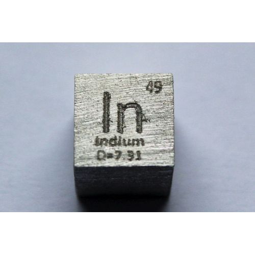 Indium In metalli kuutio 10x10mm kiillotettu 99,995% puhtaus kuutio