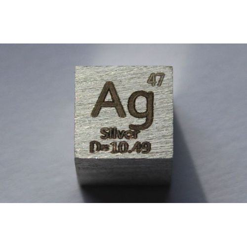 Hopea Ag metalli kuutio 10x10mm kiillotettu 99,99% puhtaus kuutio