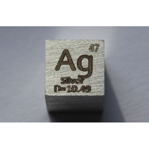 Hopea Ag metallikuutio 10x10mm kiillotettu 99,99% puhtausaste kuutio