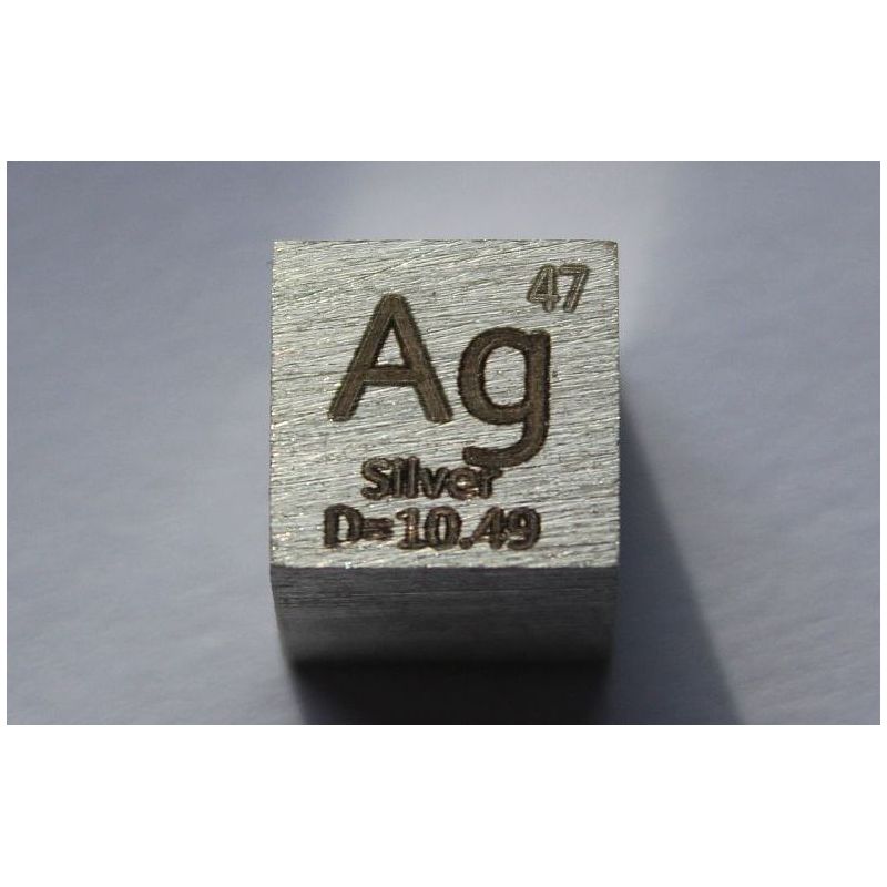 Hopea Ag metalli kuutio 10x10mm kiillotettu 99,99% puhtaus kuutio