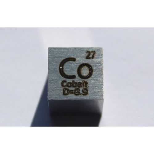 Cobalt Co metallikuutio 10x10mm kiillotettu 99,96% puhtausaste kuutio