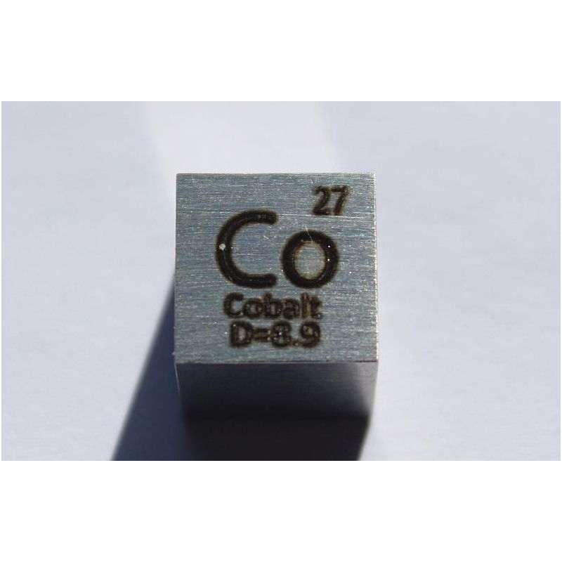 Koboltti Co metalli kuutio 10x10mm kiillotettu 99,96% puhtaus kuutio