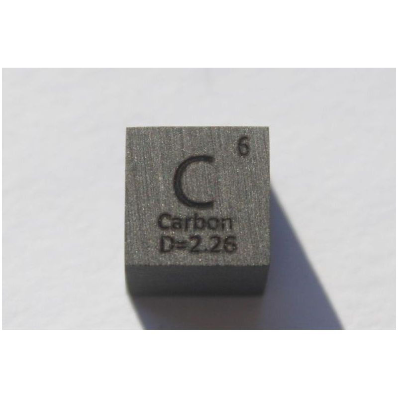 Hiilikarbidi C metallikuutio 10x10mm kiillotettu 99,9% puhtaus kuutio