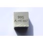 Metallinen kuutio kiillotettu 10x10mm puhtaus kuutio