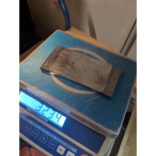 Rhenium-Wolfram Platten 3,234gr Rhenium 96 %, Wolfram 3,8 %